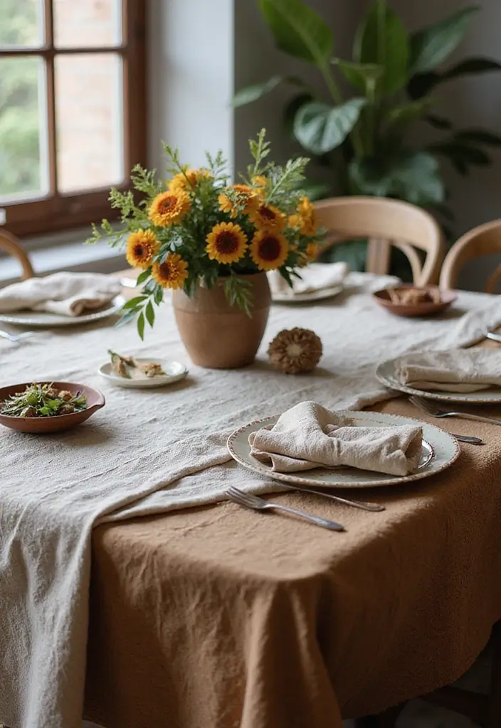 29 Dining Room Decoration Tricks to Refresh Instantly 9 29 Dining Room Decoration Tricks to Refresh Instantly - 9. Textured Table Linens