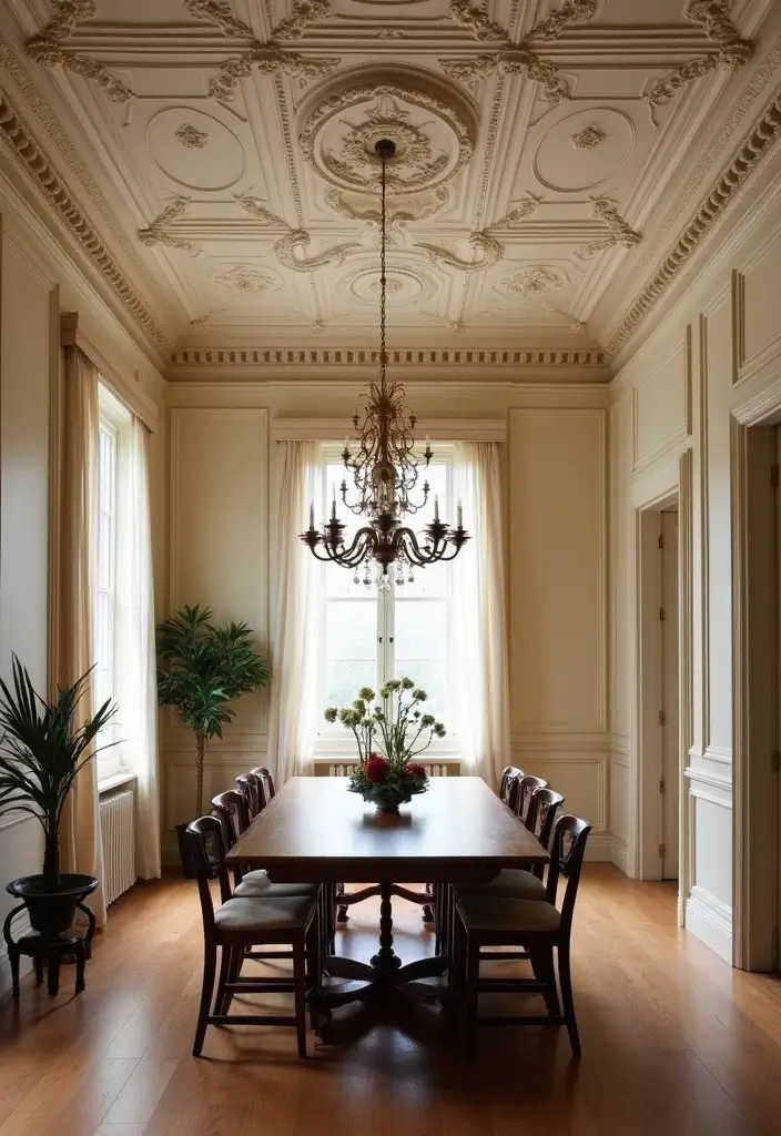 29 Dining Room Molding Ideas That Add Dimension 1 29 Dining Room Molding Ideas That Add Dimension - 1. Classic Crown Molding