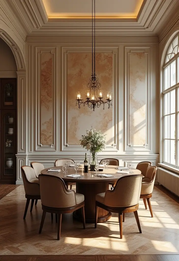 29 Dining Room Molding Ideas That Add Dimension 15 29 Dining Room Molding Ideas That Add Dimension - 15. Faux Finish Molding