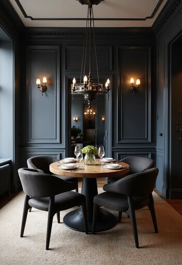 29 Dining Room Molding Ideas That Add Dimension 22 29 Dining Room Molding Ideas That Add Dimension - 22. Bold Contrast Molding