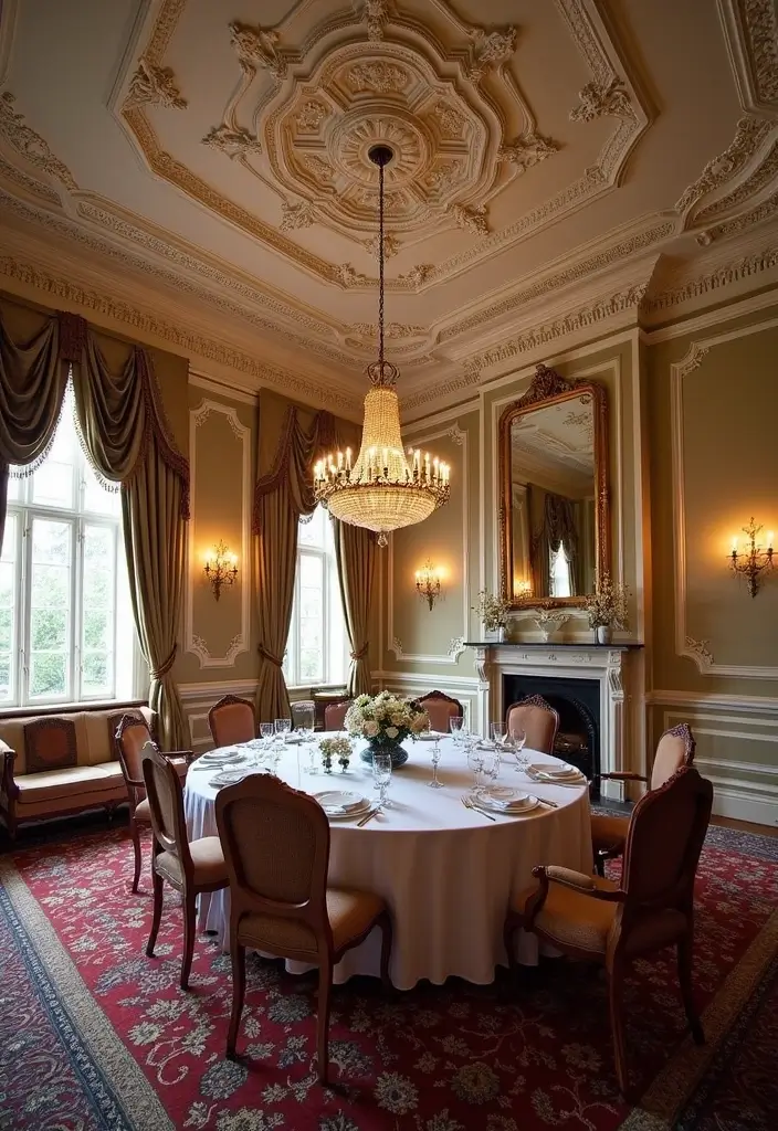 29 Dining Room Molding Ideas That Add Dimension 4 29 Dining Room Molding Ideas That Add Dimension - 4. Ornate Crown Molding