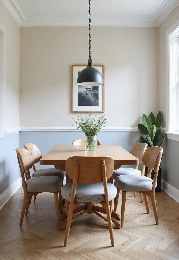 29 Dining Room Molding Ideas That Add Dimension 5 29 Dining Room Molding Ideas That Add Dimension - 5. Minimalist Chair Rail Molding