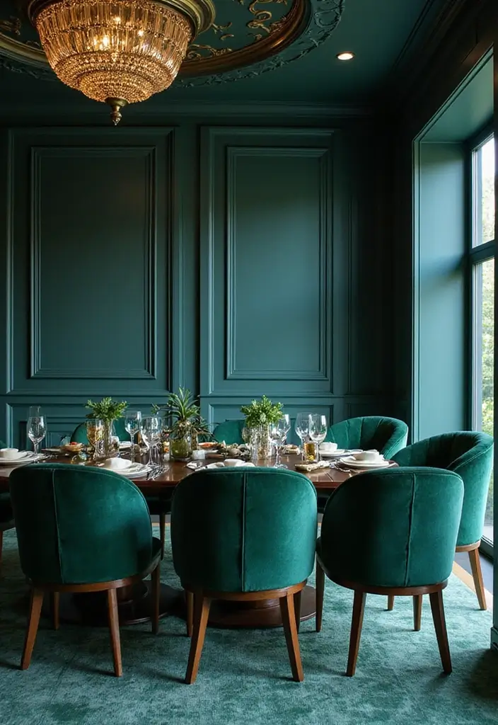 29 Luxury Dining Room Inspirations for a Glamorous Look - 1. Majestic Jewel Tones