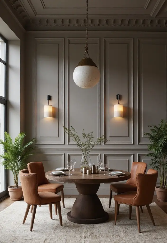 29 Luxury Dining Room Inspirations for a Glamorous Look - 12. Elegant Wall Panels