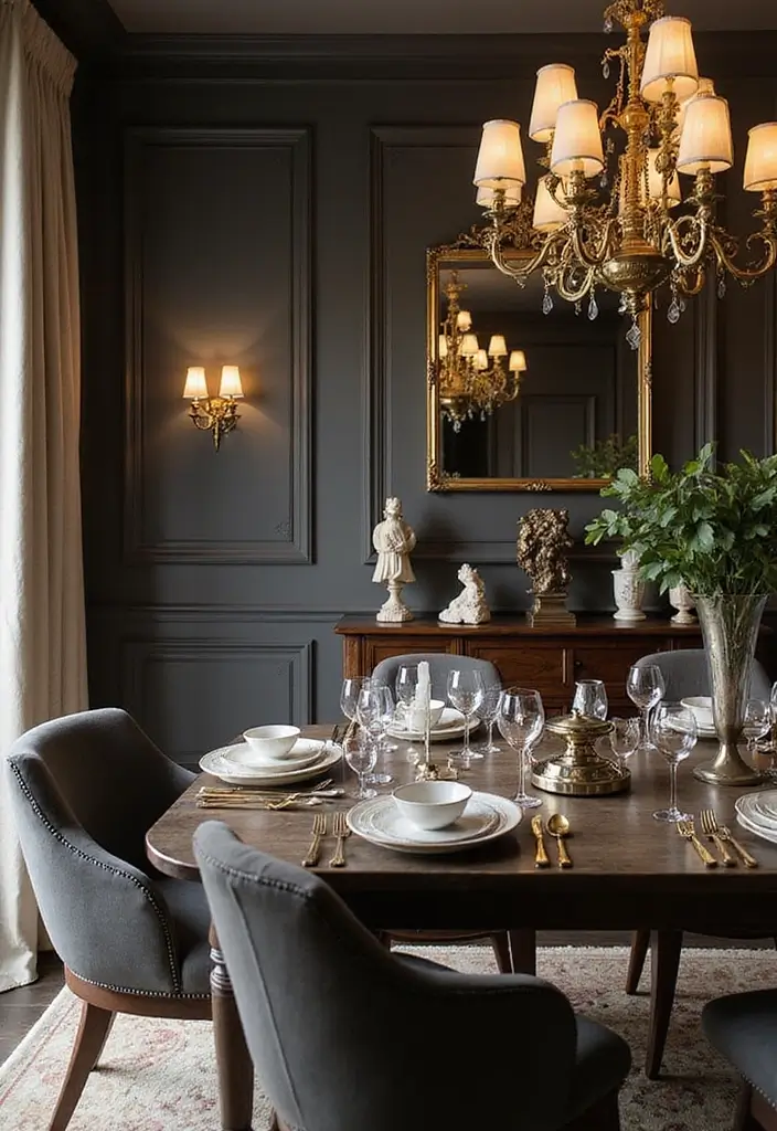 29 Luxury Dining Room Inspirations for a Glamorous Look - 13. Opulent Decor Accents