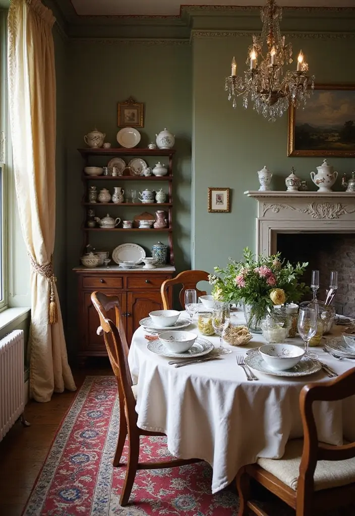 29 Luxury Dining Room Inspirations for a Glamorous Look - 23. Vintage Accents