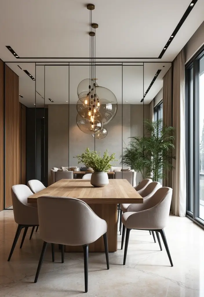 29 Mirror in Dining Room Ideas for Bigger, Brighter Spaces - 24. Mirrored Half-Walls