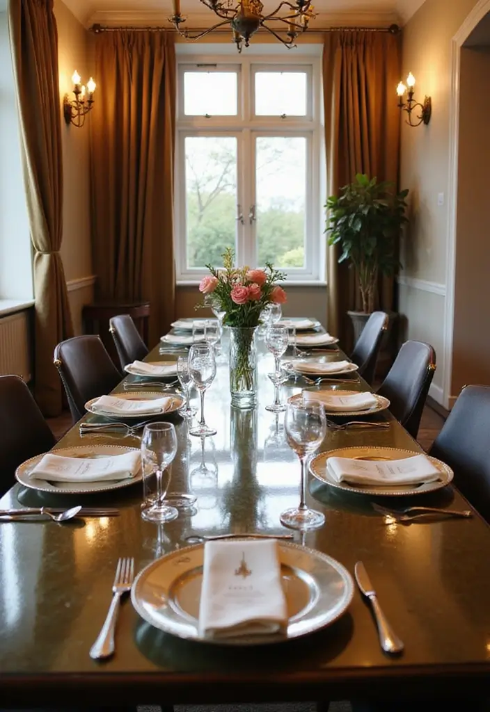 29 Mirror in Dining Room Ideas for Bigger, Brighter Spaces - 25. Mirrored Table Settings