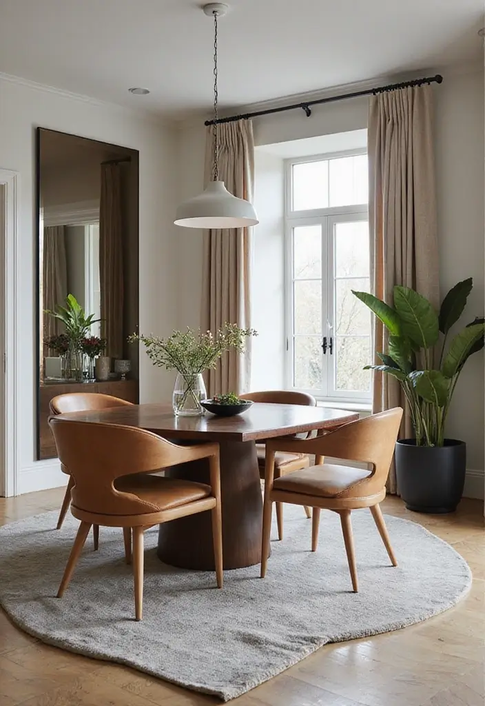 29 Mirror in Dining Room Ideas for Bigger, Brighter Spaces - 28. Mirrored Room Dividers