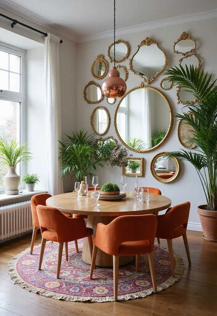 29 Mirror in Dining Room Ideas for Bigger, Brighter Spaces - 4. Layered Mirrors