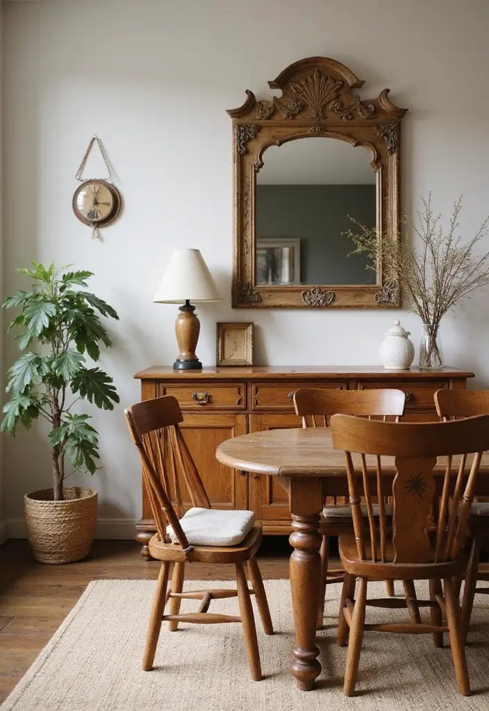 29 Mirror in Dining Room Ideas for Bigger, Brighter Spaces - 6. Rustic Mirrors