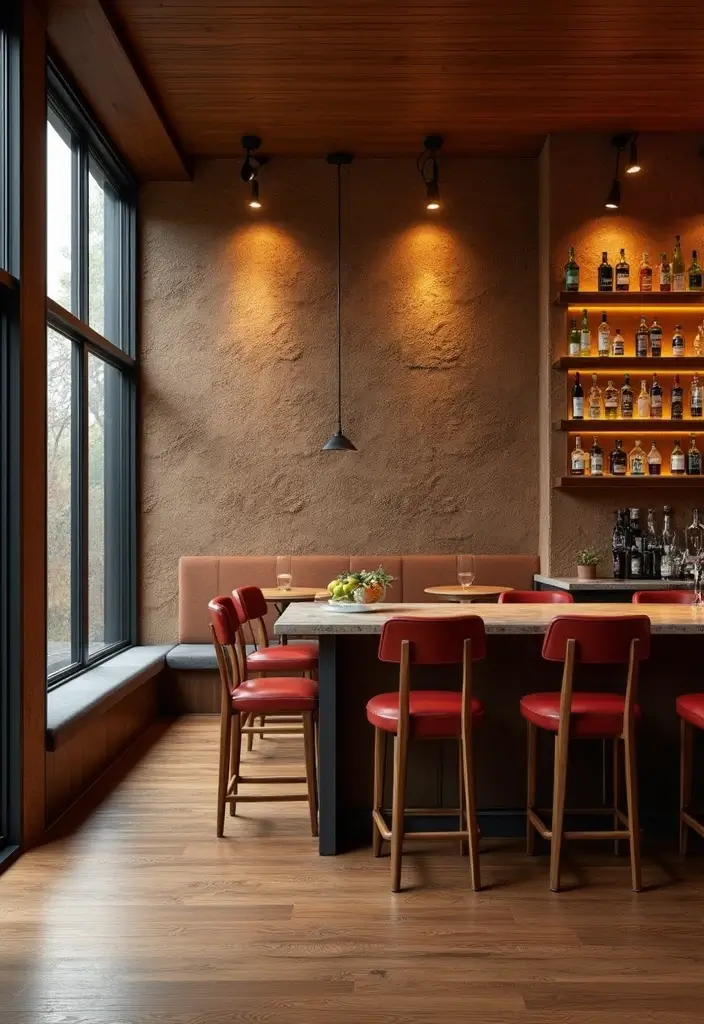 30 Dining Room Bar Ideas for Entertaining in Style 18 30 Dining Room Bar Ideas for Entertaining in Style - 18. Textured Wall Treatments
