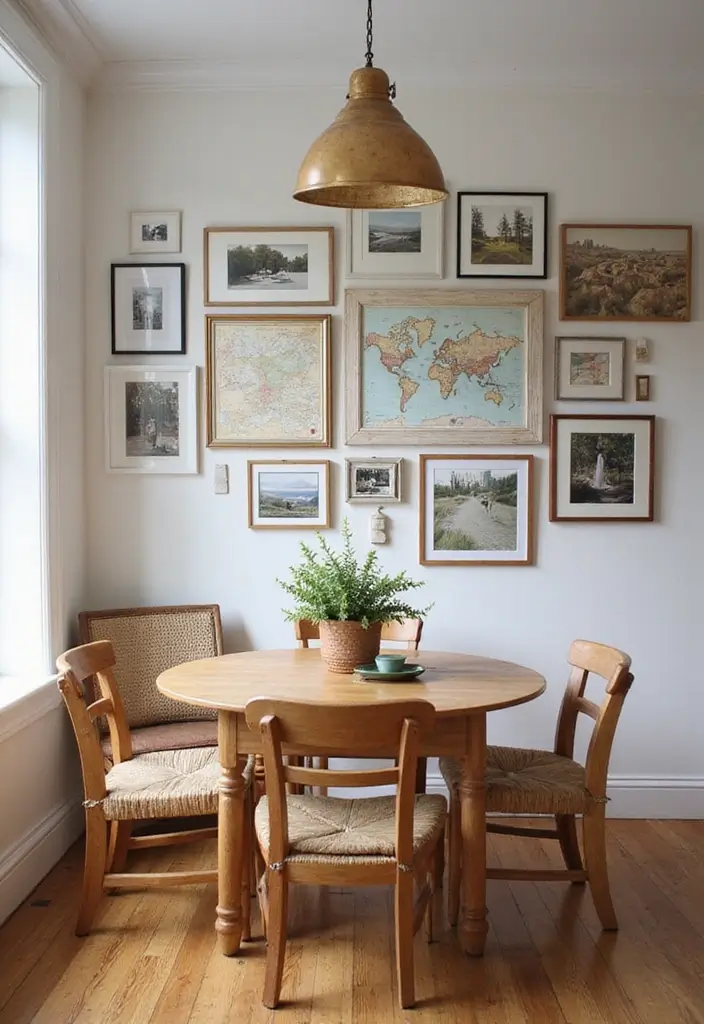 30 Dining Room Gallery Wall Inspirations You’ll Adore 10 30 Dining Room Gallery Wall Inspirations You’ll Adore - 10. Travel Memories