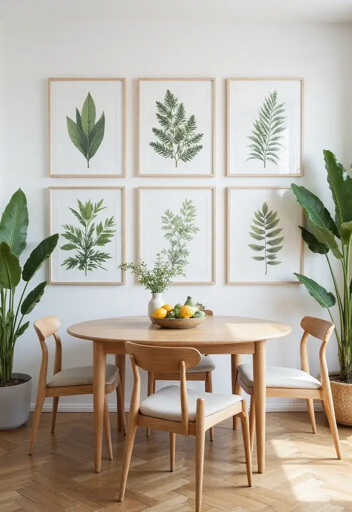 30 Dining Room Gallery Wall Inspirations You’ll Adore 11 30 Dining Room Gallery Wall Inspirations You’ll Adore - 11. Nature’s Touch