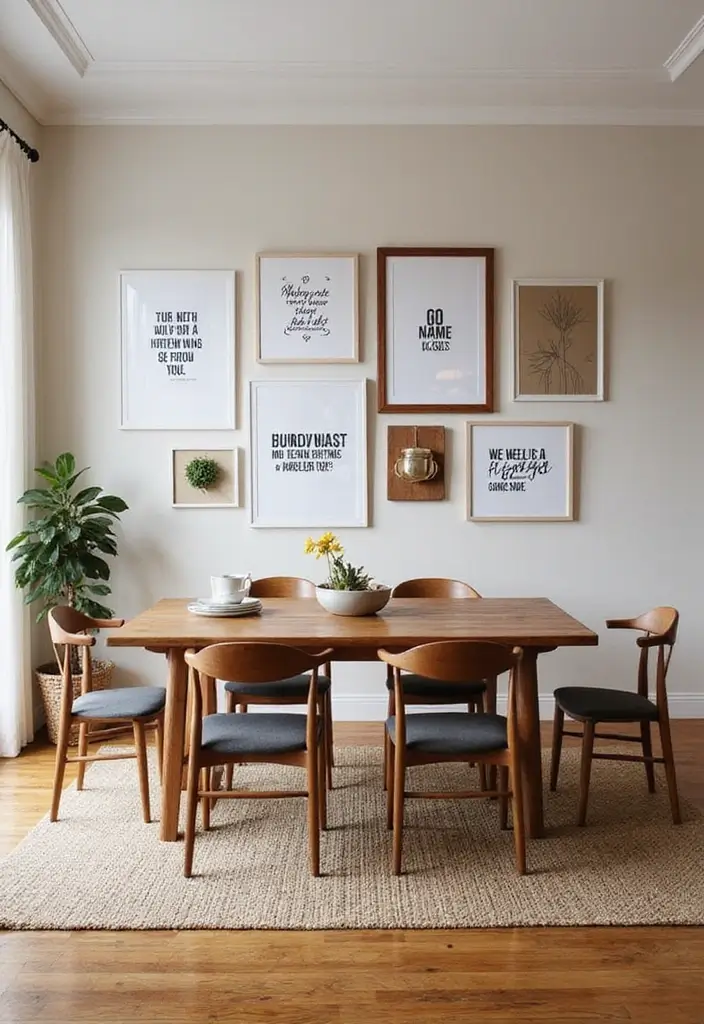 30 Dining Room Gallery Wall Inspirations You’ll Adore 17 30 Dining Room Gallery Wall Inspirations You’ll Adore - 17. Inspirational Quotes