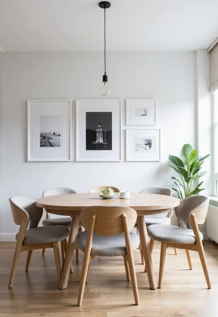 30 Dining Room Gallery Wall Inspirations You’ll Adore 2 30 Dining Room Gallery Wall Inspirations You’ll Adore - 2. Modern Minimalism