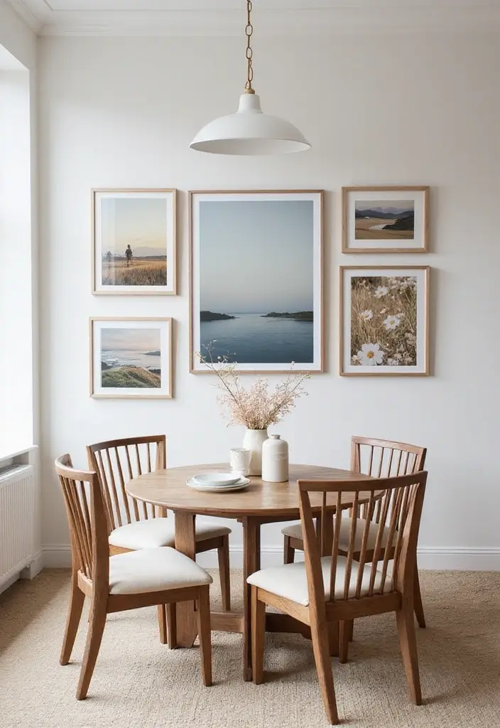 30 Dining Room Gallery Wall Inspirations You’ll Adore 29 30 Dining Room Gallery Wall Inspirations You’ll Adore - 29. Moment of Serenity