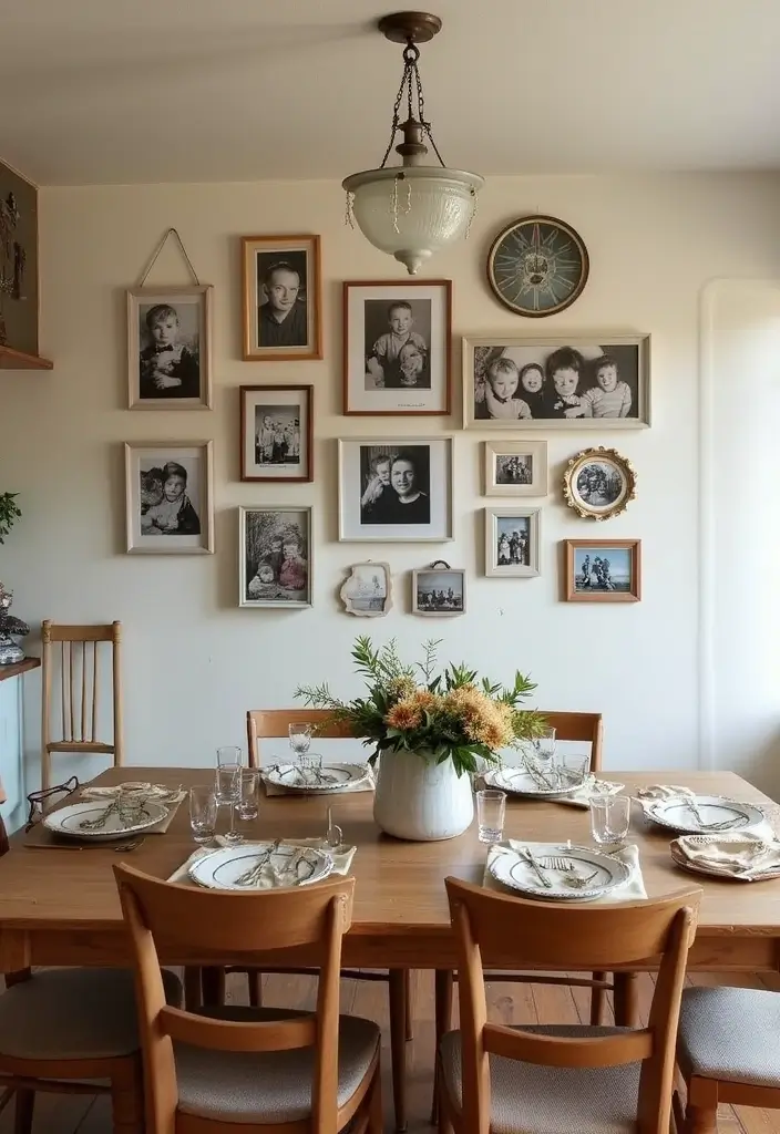 30 Dining Room Gallery Wall Inspirations You’ll Adore 30 30 Dining Room Gallery Wall Inspirations You’ll Adore - 30. Memories in Frames