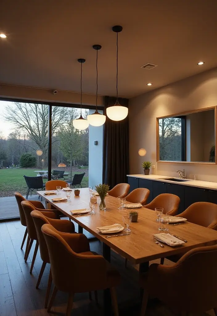 30 Dining Room Lighting Ideas That Transform the Whole Space - 12. Smart Lighting Solutions