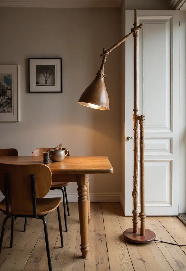 30 Dining Room Lighting Ideas That Transform the Whole Space - 18. Artful Floor Lamps