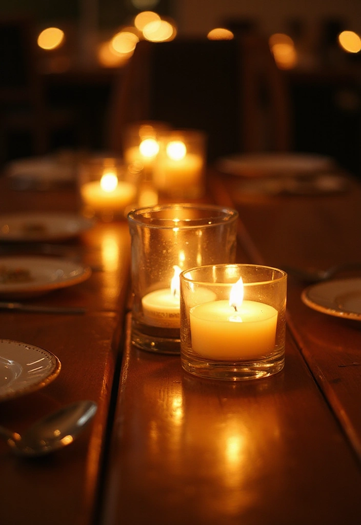 30 Dining Room Lighting Ideas That Transform the Whole Space - 19. Candle Holders with LED Candles