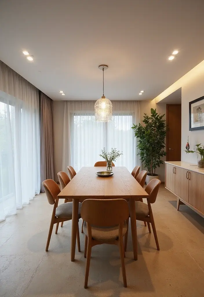 30 Dining Room Lighting Ideas That Transform the Whole Space - 28. Eco-Friendly Recessed Lighting