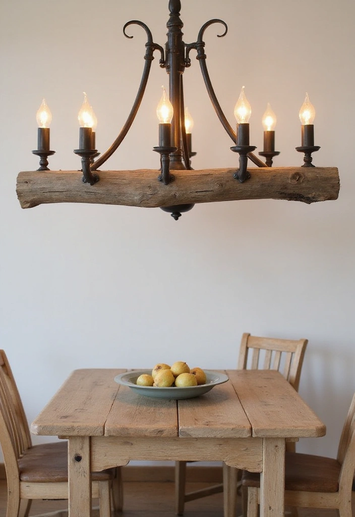 30 Dining Room Lighting Ideas That Transform the Whole Space - 3. Rustic Chandelier Designs