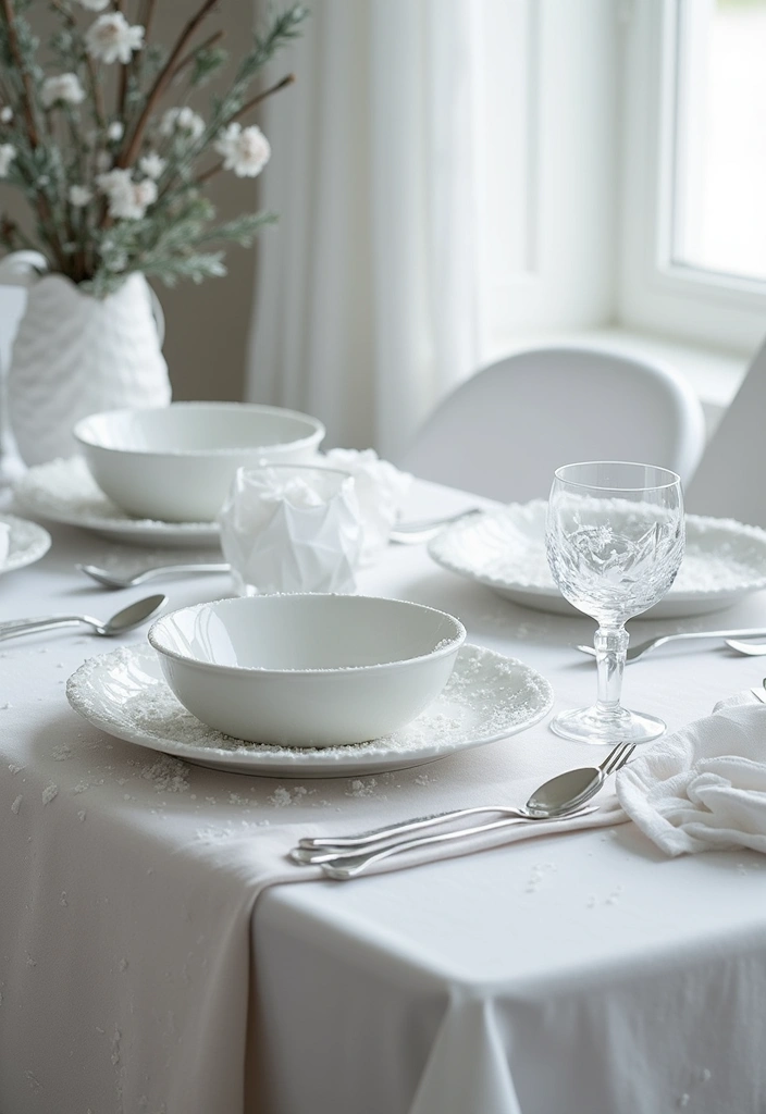 30 Dining Room Table Christmas Decor Inspirations Full of Holiday Spirit 10 30 Dining Room Table Christmas Decor Inspirations Full of Holiday Spirit - 10. Snowy White Table Setting