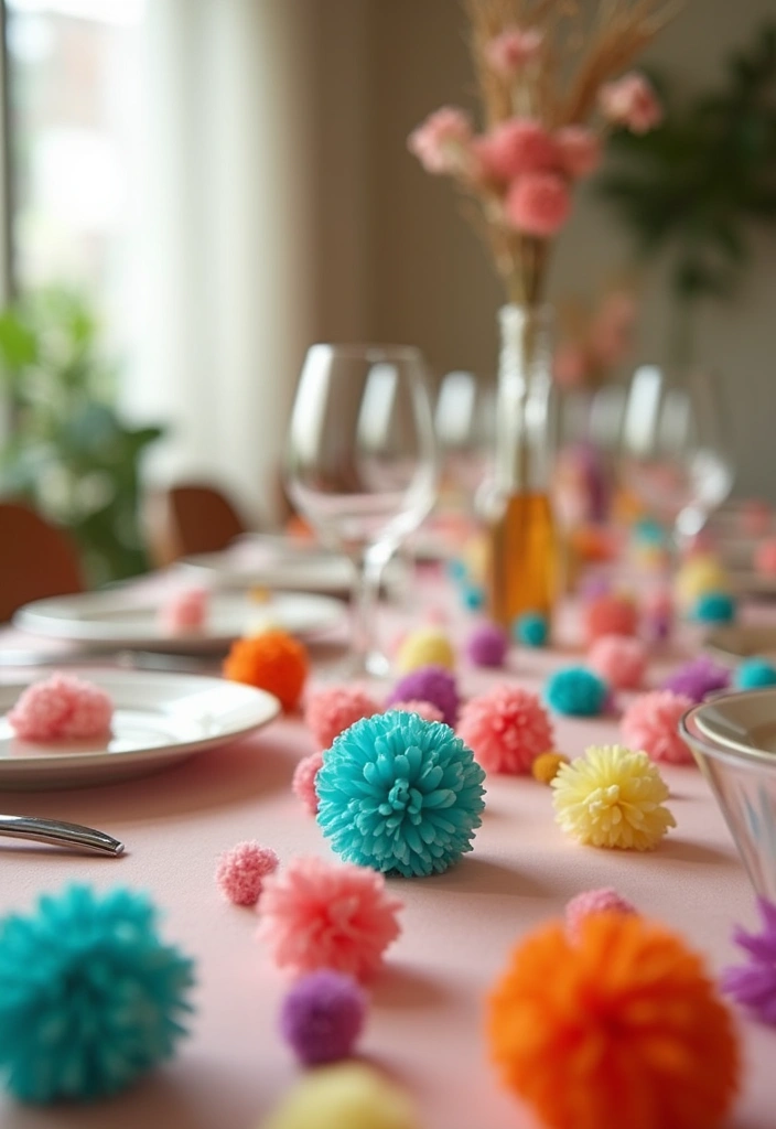 30 Dining Room Table Christmas Decor Inspirations Full of Holiday Spirit 25 30 Dining Room Table Christmas Decor Inspirations Full of Holiday Spirit - 24. Colorful Pom-Pom Accents