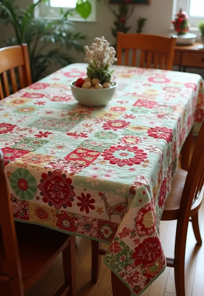 30 Dining Room Table Christmas Decor Inspirations Full of Holiday Spirit 28 30 Dining Room Table Christmas Decor Inspirations Full of Holiday Spirit - 27. Holiday-Themed Tablecloth Embellishments
