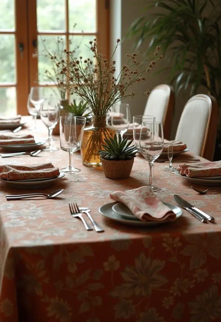 30 Dining Room Table Christmas Decor Inspirations Full of Holiday Spirit 7 30 Dining Room Table Christmas Decor Inspirations Full of Holiday Spirit - 7. Eco-Conscious Fabric Tablecloths