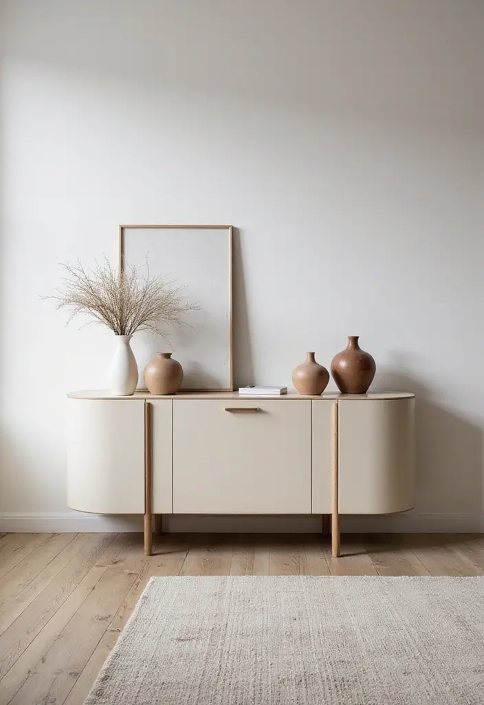 30 Dining Room with Sideboard Styling Tips You’ll Love 22 30 Dining Room with Sideboard Styling Tips You’ll Love - 22. Play with Shapes