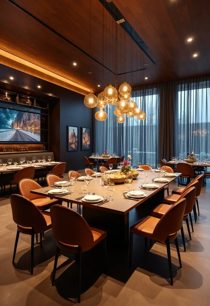 30 Huge Dining Room Layouts That Wow Every Guest - 17. Incorporating Technology