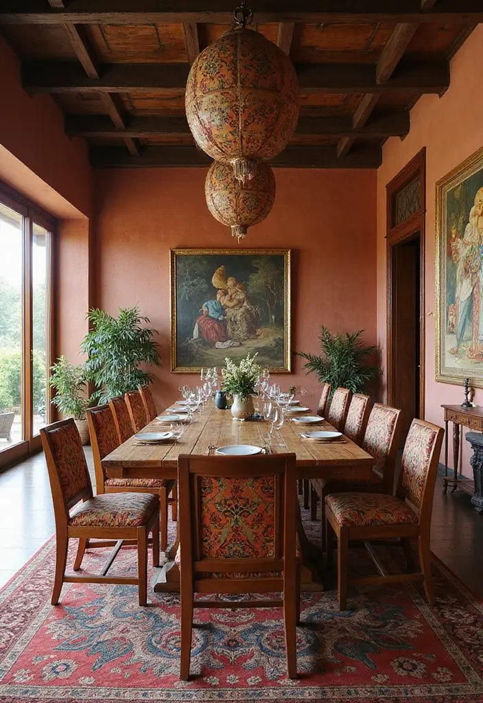 30 Huge Dining Room Layouts That Wow Every Guest - 19. Cultural Influences