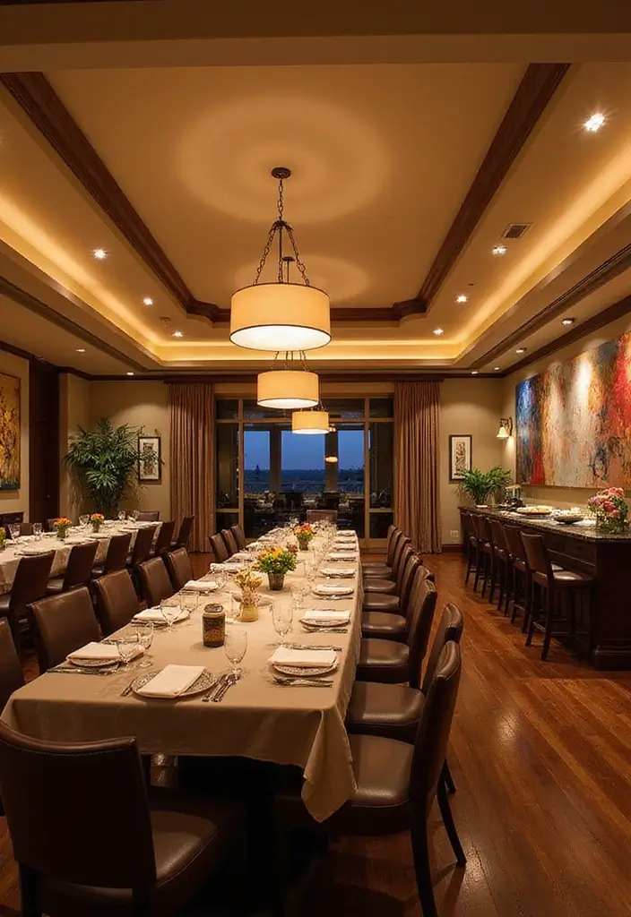 30 Huge Dining Room Layouts That Wow Every Guest - 22. Layers of Lighting