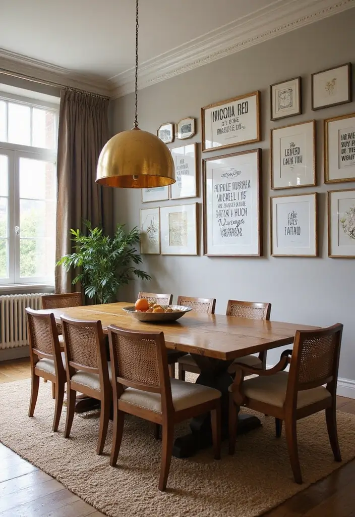 30 Huge Dining Room Layouts That Wow Every Guest - 28. Text-based Decor