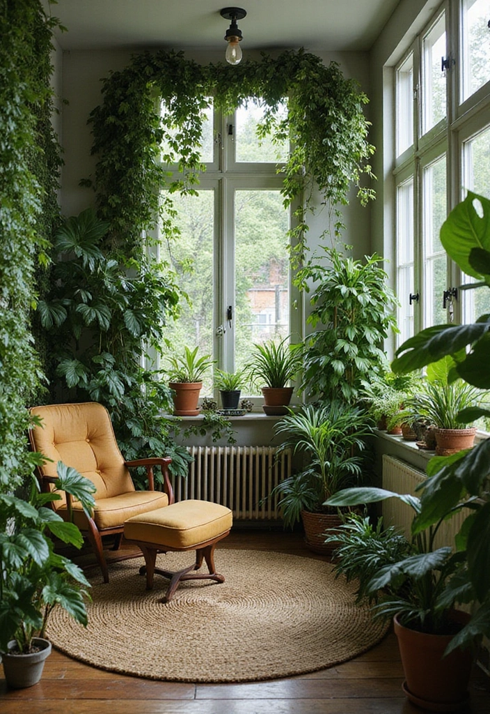 30 Living Room and Dining Room Partition Ideas That Work - 10. Indoor Greenery Dividers