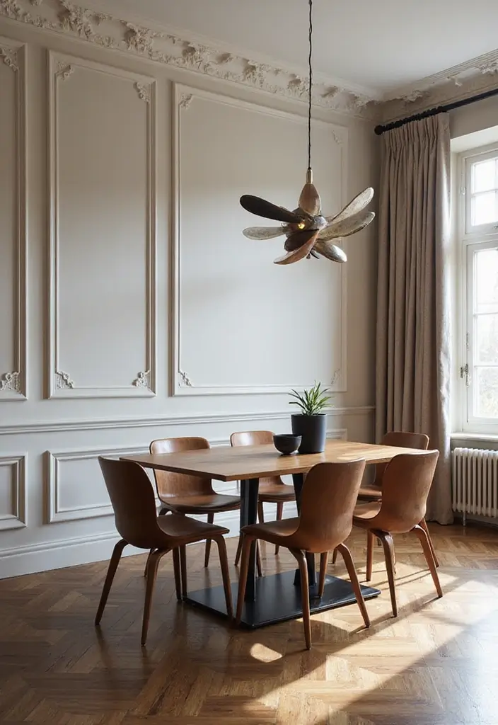 30 Wainscoting Dining Room Inspirations Full of Charm - 13. Geometric Wainscoting Patterns