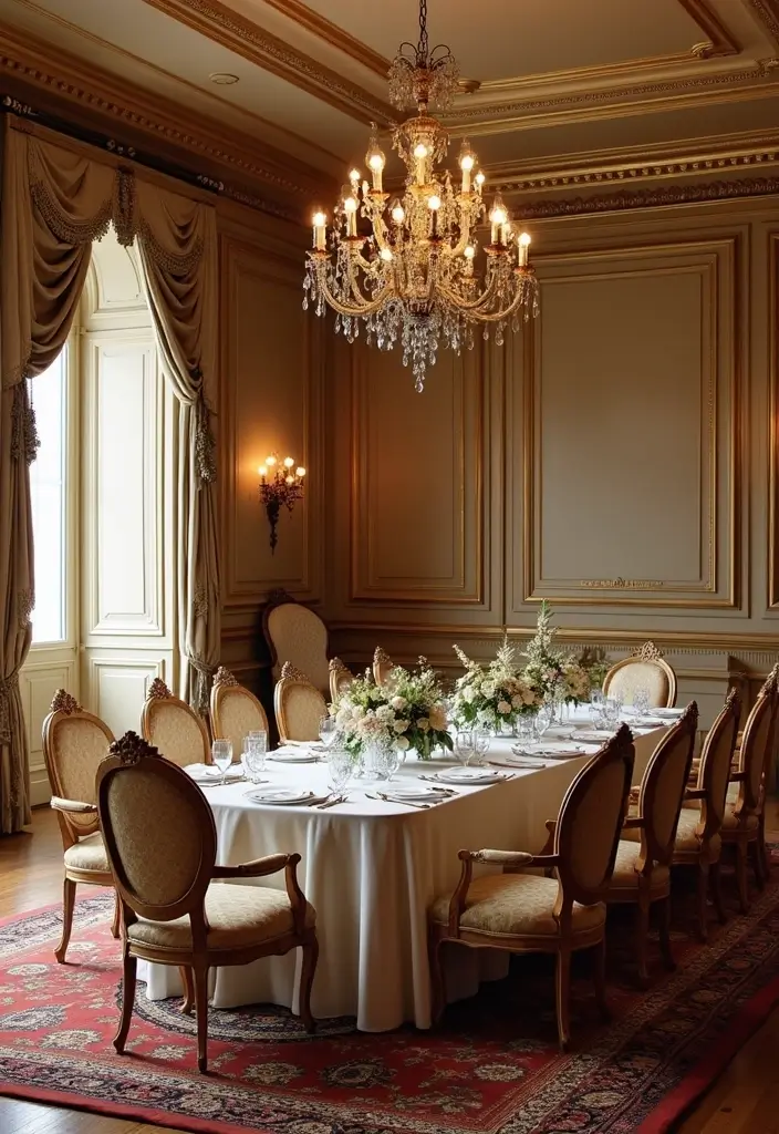 30 Wainscoting Dining Room Inspirations Full of Charm - 14. Elegant High-Back Chairs and Wainscoting