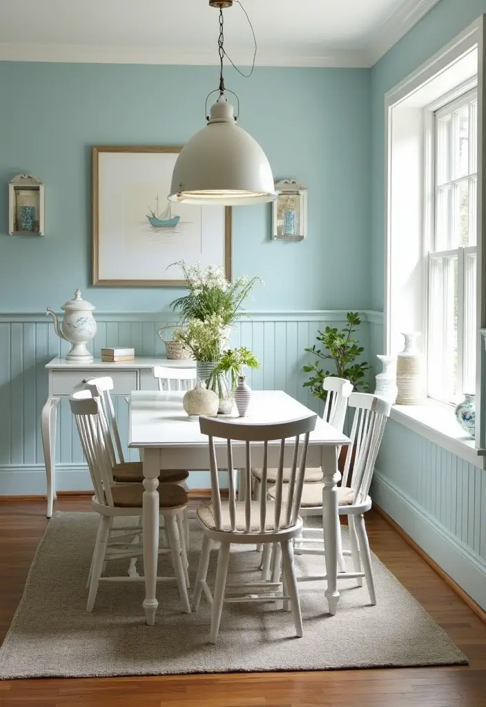 30 Wainscoting Dining Room Inspirations Full of Charm - 17. Coastal-Inspired Wainscoting