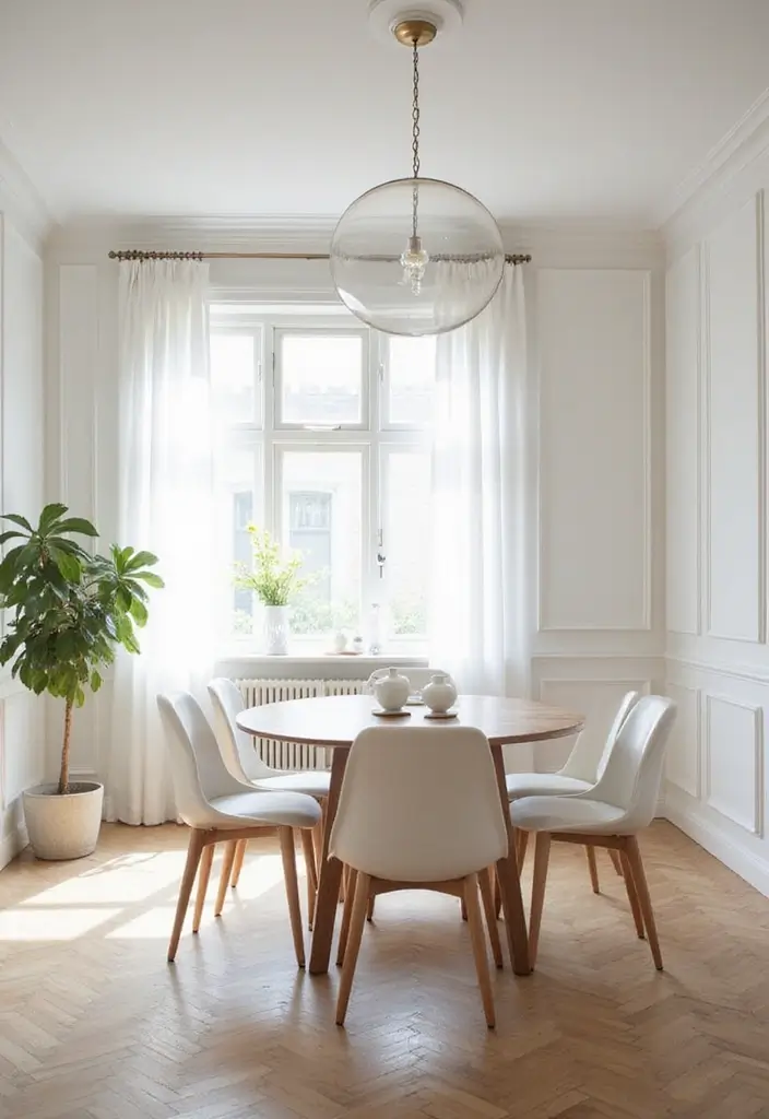 30 Wainscoting Dining Room Inspirations Full of Charm - 23. Light-Reflecting Wainscoting
