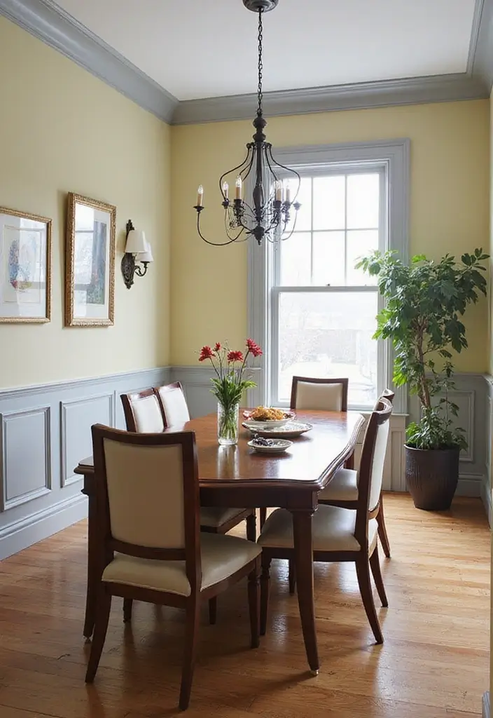 30 Wainscoting Dining Room Inspirations Full of Charm - 24. Contrasting Trim and Wainscoting