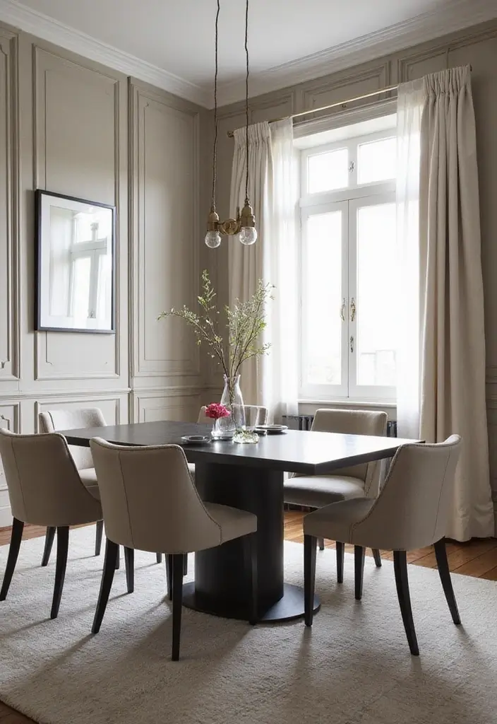 30 Wainscoting Dining Room Inspirations Full of Charm - 25. Subtle Textured Wainscoting