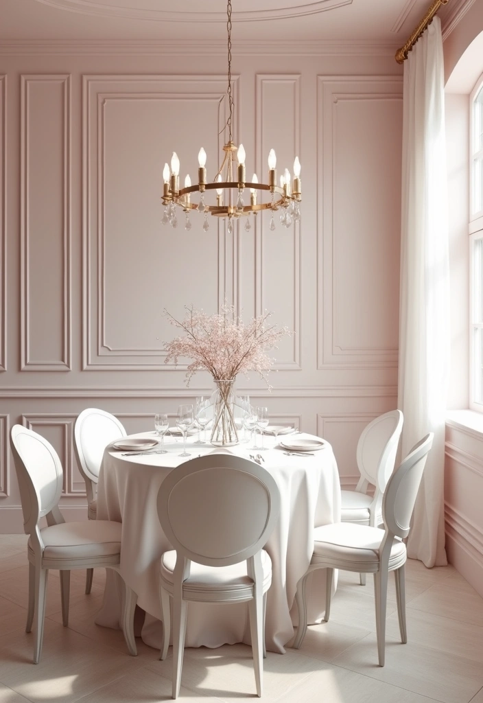 30 Wainscoting Dining Room Inspirations Full of Charm - 28. Soft Romantic Wainscoting