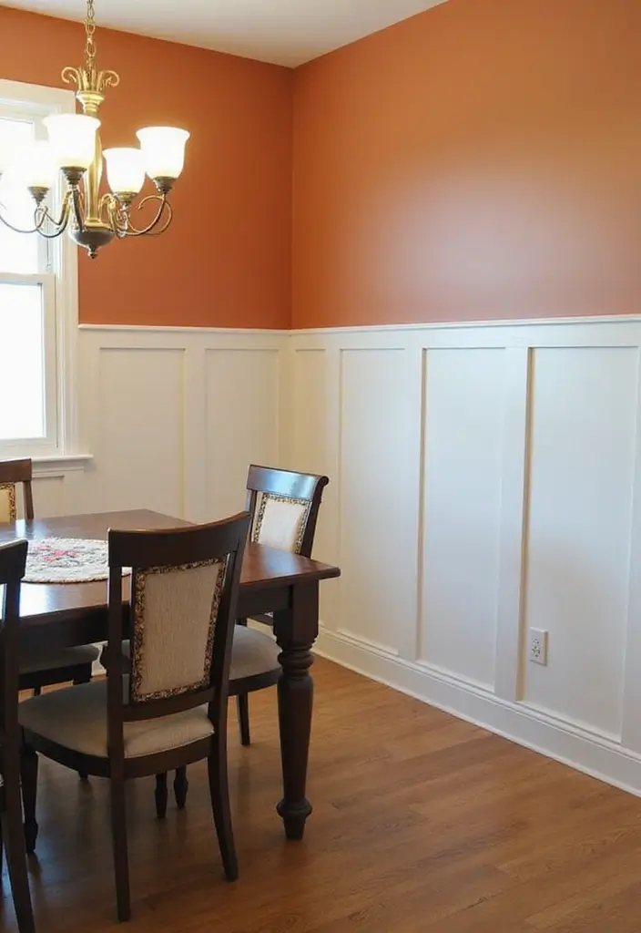 30 Wainscoting Dining Room Inspirations Full of Charm - 4. Two-Tone Wainscoting for Visual Interest