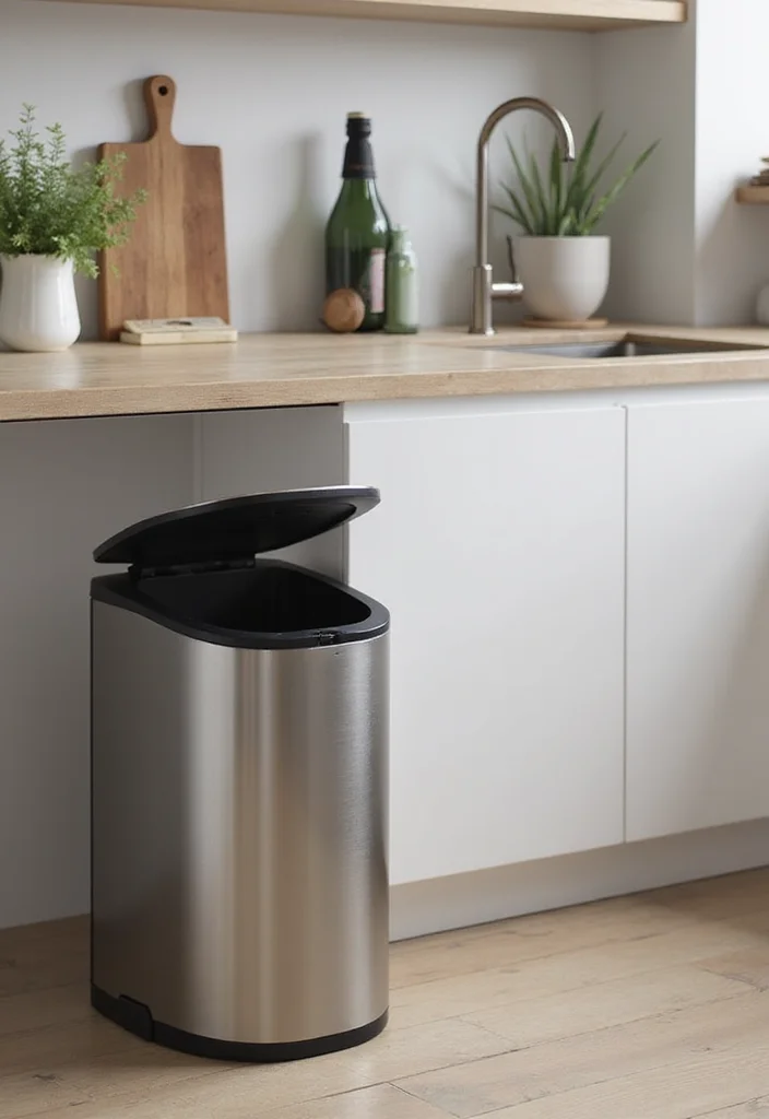 10 Kitchen Trash Can Ideas for Clean Hidden Practical Solutions - 10. Smart Trash Cans