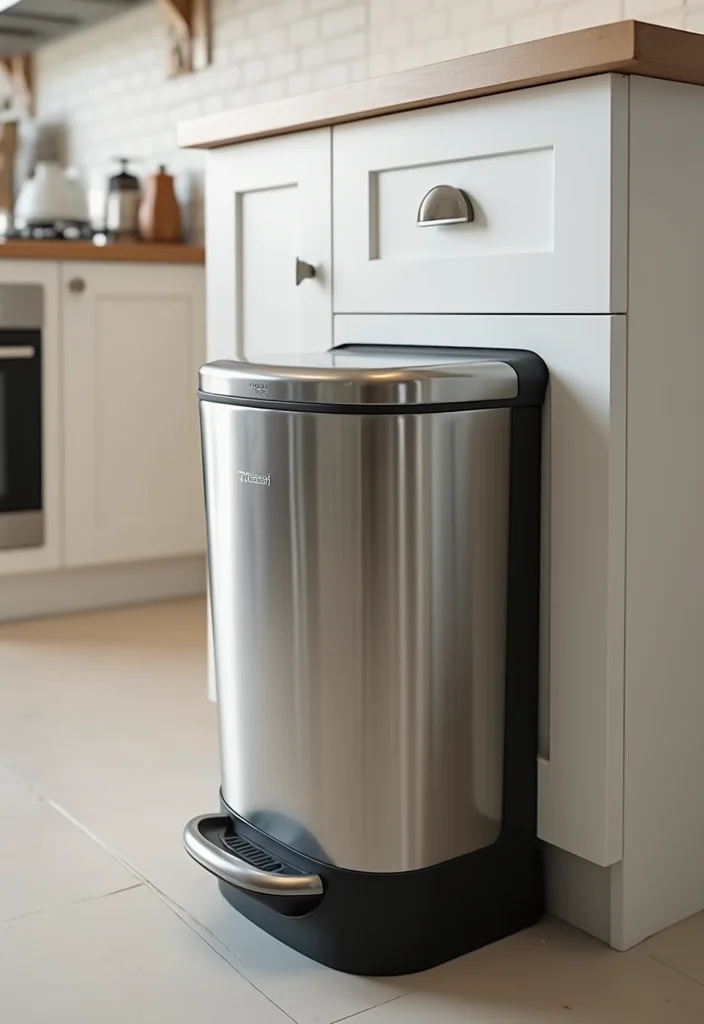10 Kitchen Trash Can Ideas for Clean Hidden Practical Solutions - 4. Step-On Trash Cans