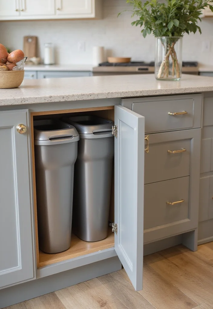10 Kitchen Trash Can Ideas for Clean Hidden Practical Solutions - 5. Trash Can Cabinets