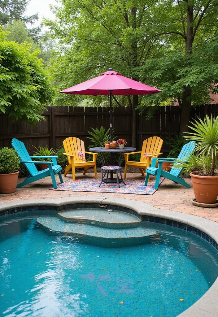 12 Backyard In Ground Pool Ideas for Relaxing Beautiful Living - 12. Colorful Mosaic Tiles