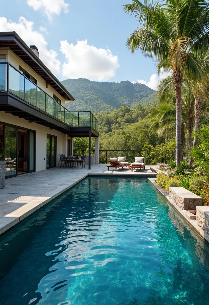 12 Backyard In Ground Pool Ideas for Relaxing Beautiful Living - 7. Elevated Viewpoint